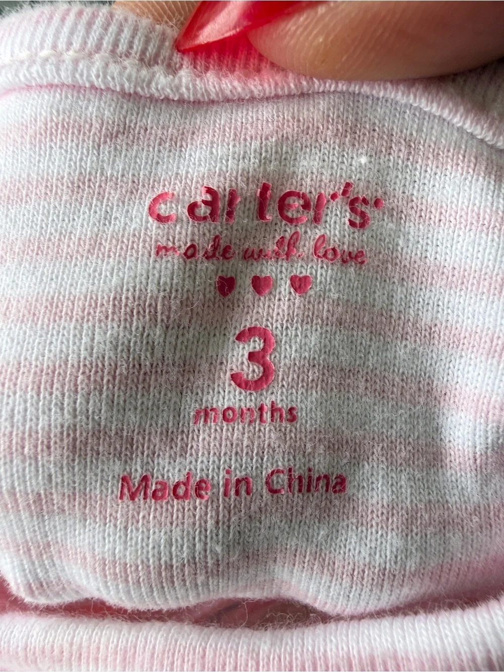 Carter’s Pink Stripe Daddy Makes Me Smile Bodysuit